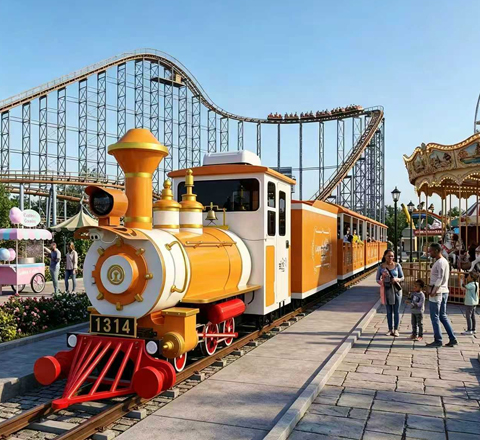 36 seat track train for waterslide ferris wheel