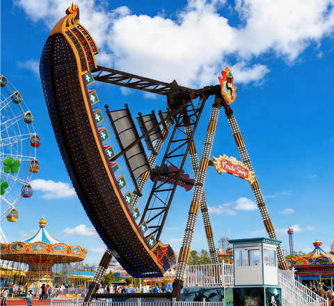 40 seat fiberglass pirate ship ride for pirate ship carnival ride