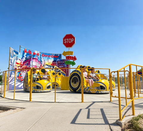 crazy speed car ride for the big sheep roller coaster