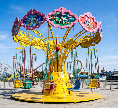 mickey themed flying chair ride for saratoga carousel