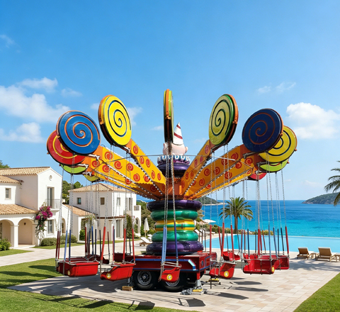 towable samba flying chair ride for vintage merry go round