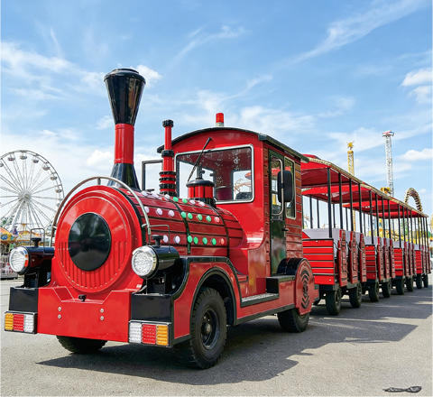 trackless sightseeing train for wheel amusement park ride