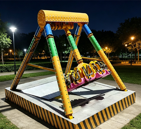 12 seat frisbee ride for scream roller coaster