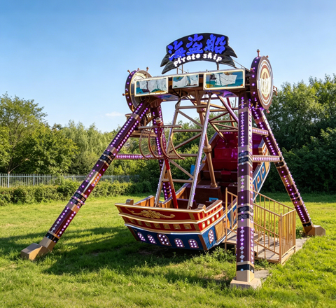 16 seats fiberglass pirate ship ride for carnival ride pirate ship