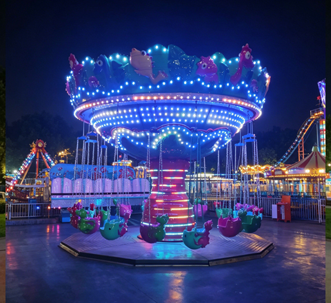 animal flying chair ride for the pirate ship ride