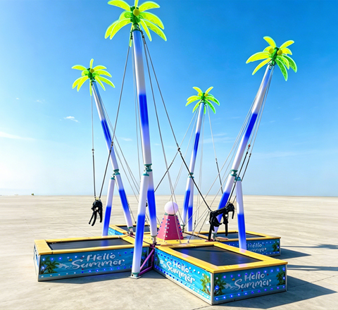coconut tree bungee for water kingdom new rides