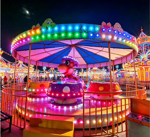 dinosaur tea cup ride for family fun rides