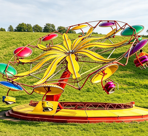 double flying ride for the big sheep roller coaster
