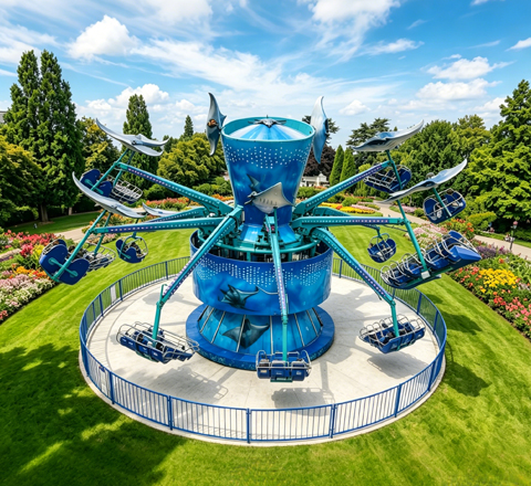 flying manta ray for snoopy ride kings dominion