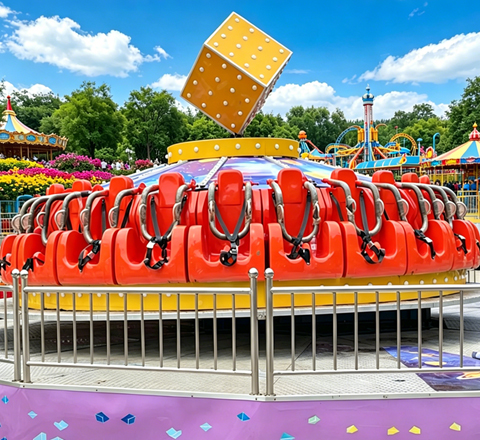 flying turntable ride for typhoon lagoon raft ride