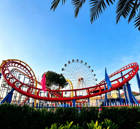 four loop coaster for space shuttle roller coaster