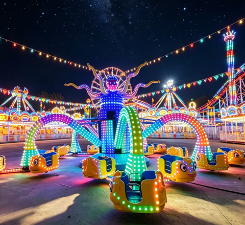 giant octopus ride for kings island family rides