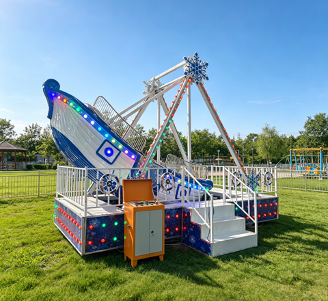 ice snow mini pirate ship for rocking pirate ship ride