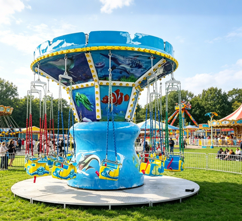 kids flying chair ride for pirate ship ride upside down