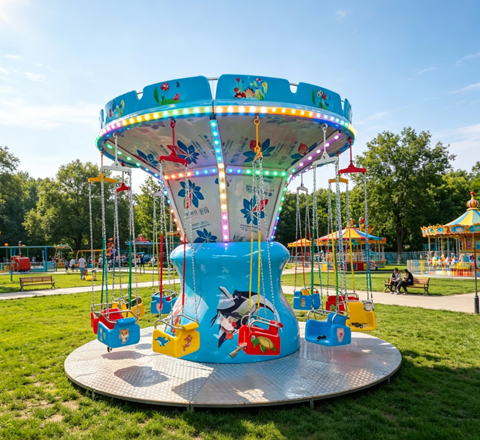 kids flying chair ride for pirate ship roller coaster