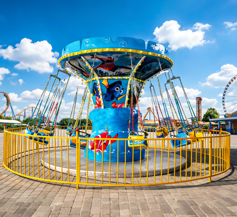 kids flying chair ride for swinging ship