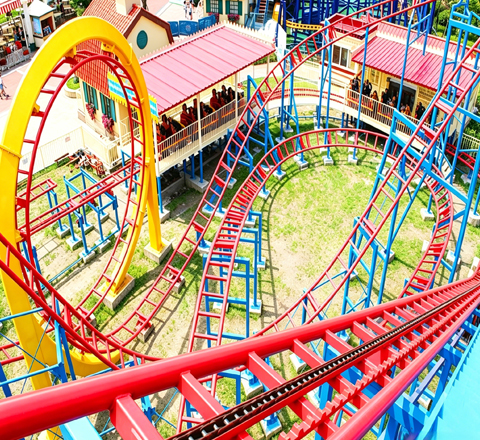 mini vertical loop coaster for sidewinder roller coaster