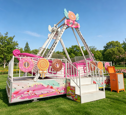 pink candy mini pirate ship for pirate boat ride