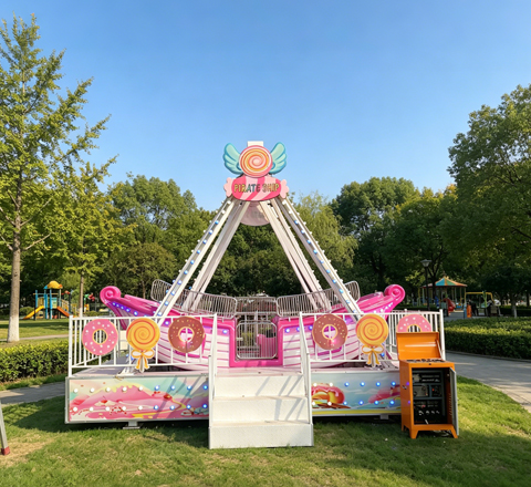 pink candy mini pirate ship for pirate ship rides