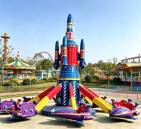 rocket self control ride for family kingdom amusement park roller coaster