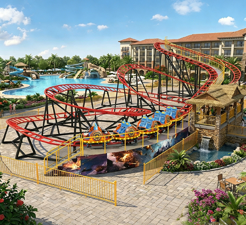 self spinning coaster for shakira roller coaster