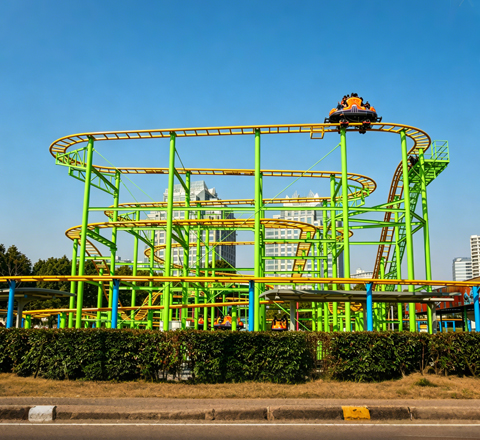 self spinning coaster for shambhala coaster