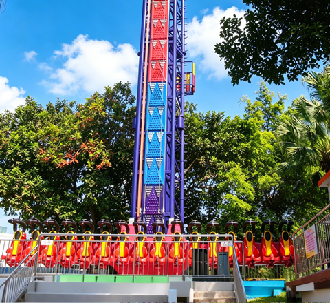 sky drop ride for sea world roller coaster