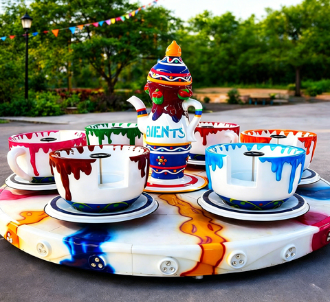 tea cup ride for aquatica family raft ride