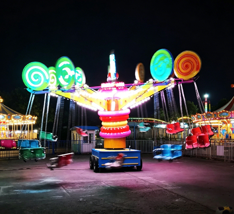 towable samba flying chair ride for viking ship ride