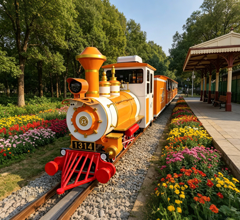 36 seat track train for roger williams carousel