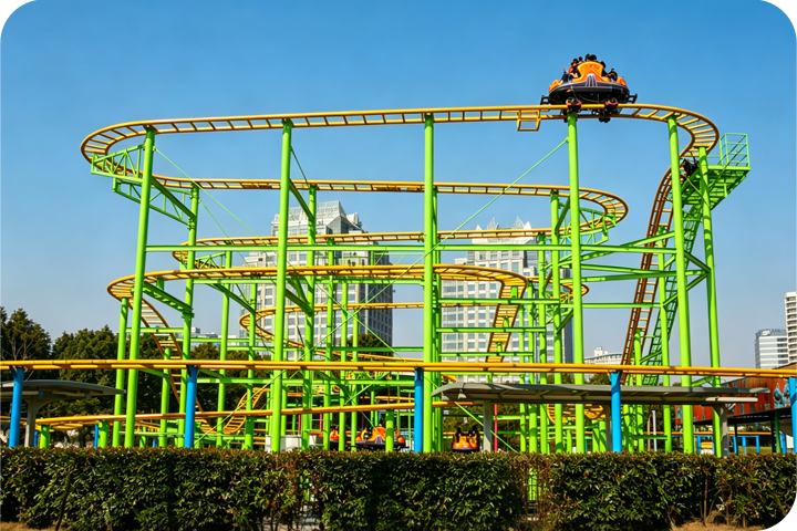 Features of ﻿Self-Spinning Coaster