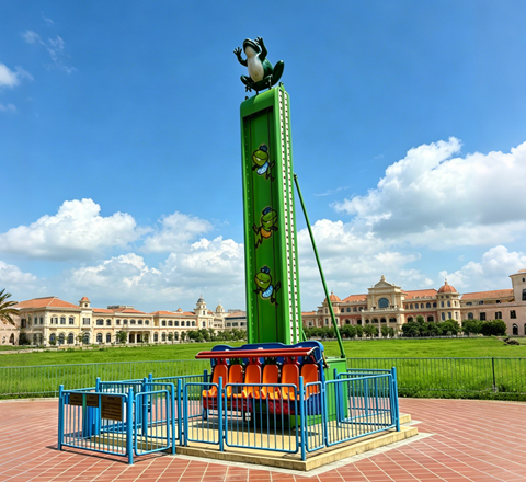 frog jump ride for family kingdom roller coaster