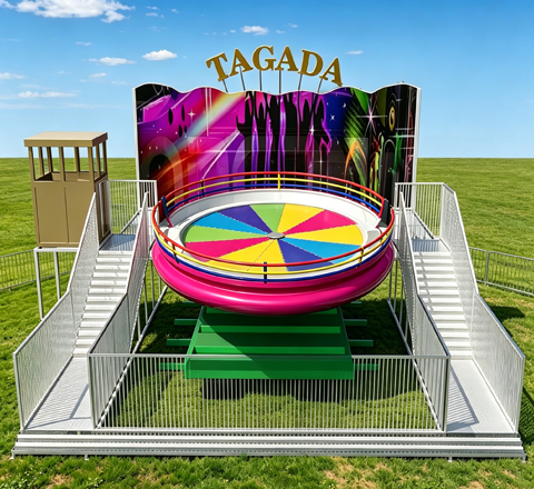 towable disco turntable ride for kiddie amusement park