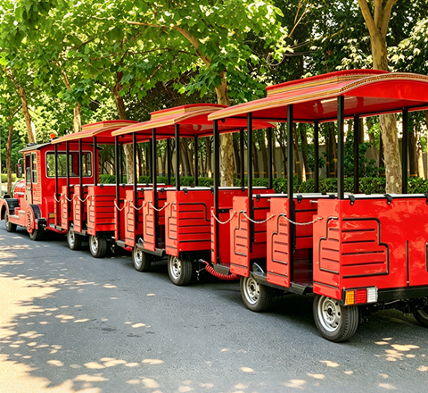 trackless sightseeing train for six flags carousel