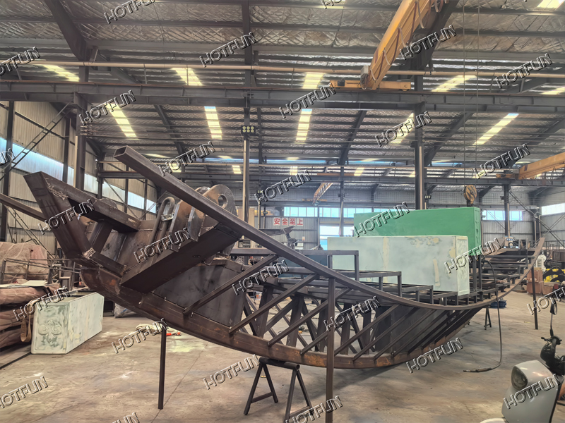 40 seat fiberglass pirate ship ride from 3d design to final park installation custom