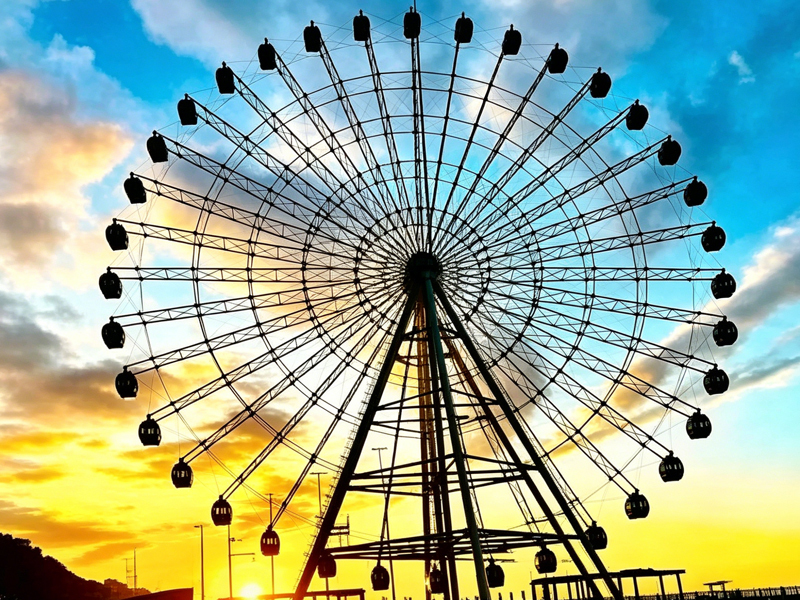 65m ferris wheel project delivered to venezuela with stunning sunset landmark view