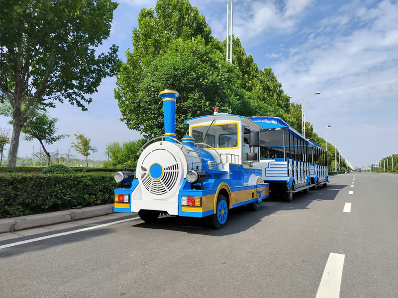 72 seat trackless train successfully manufactured and delivered for amusement park operation choose