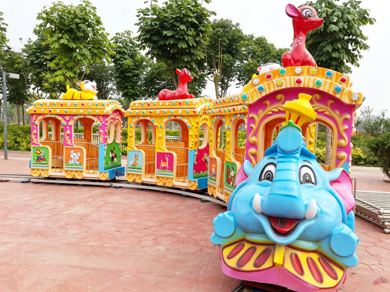 Elephant Theme Track Train Successfully Manufactured and Installed for Amusement Park