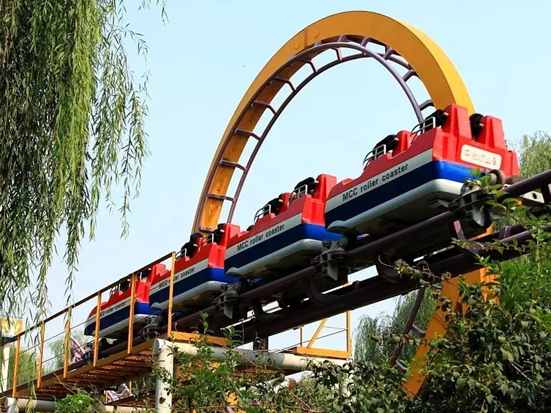 medium three loop vertical roller coaster manufactured with precision engineering define