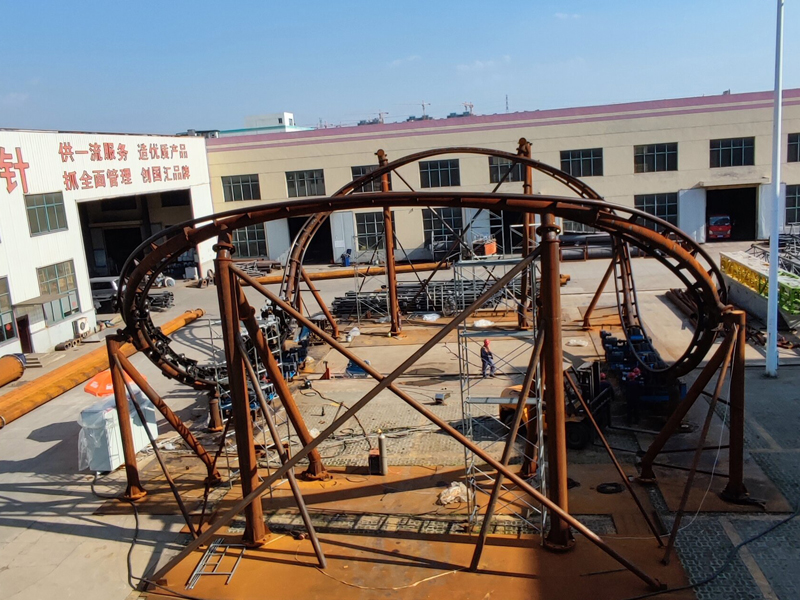 mobius ring roller coaster successfully manufactured and factory tested in china