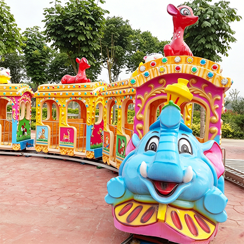 Elephant Theme Track Train Successfully Manufactured and Installed for Amusement Park