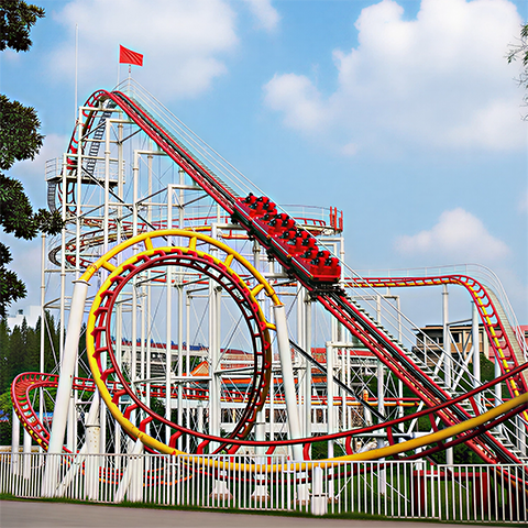 Medium Three-Loop Vertical Roller Coaster Manufactured with Precision Engineering