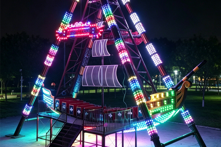 Features of ﻿40-Seat Fiberglass Pirate Ship Ride
