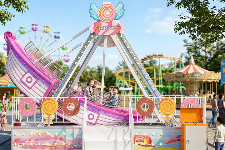 Features of Pink Candy Mini Pirate Ship