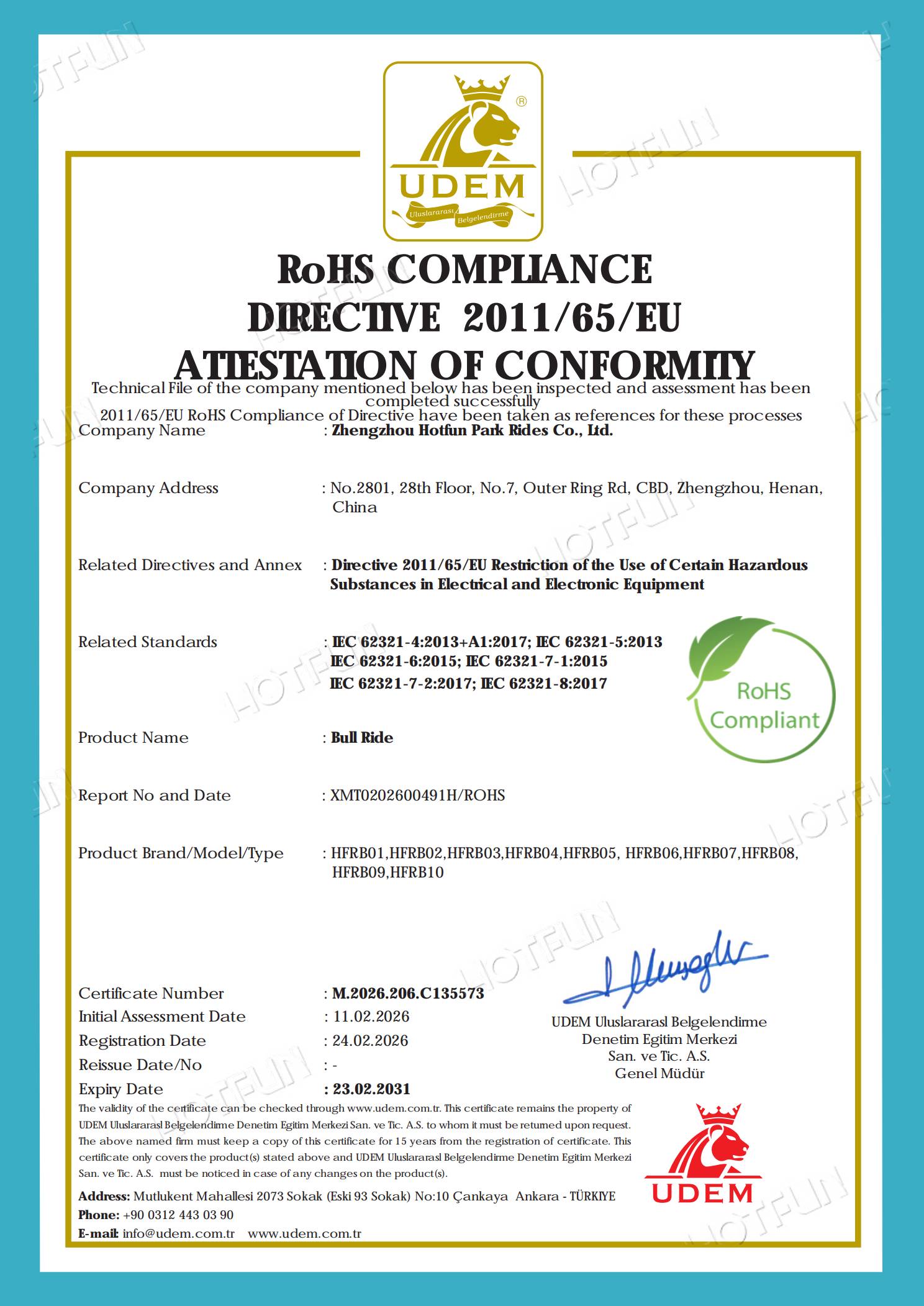 RoHS Certification