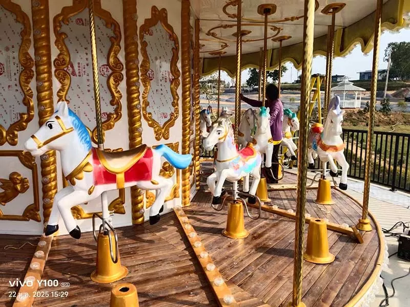 24-Seater Carousel Installed in Thailand Became a Nighttime Landmark Attraction