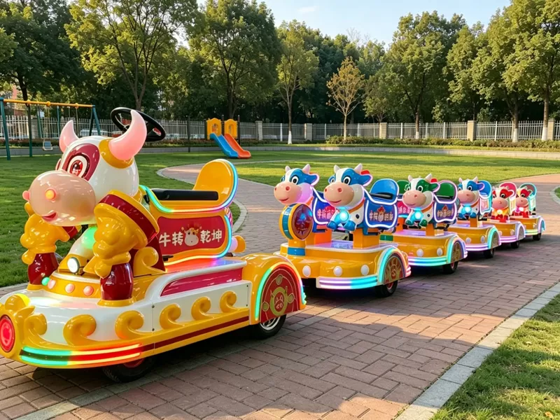 Cow-Themed Train Ride