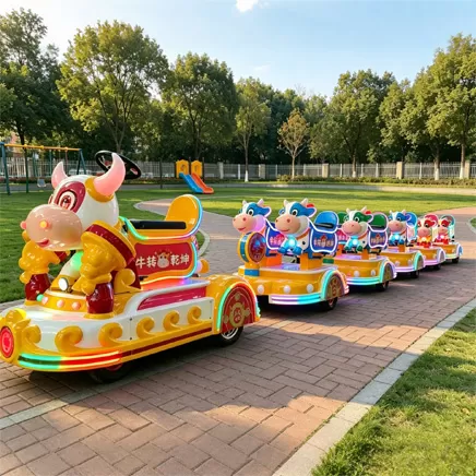 Cow-Themed Train Ride