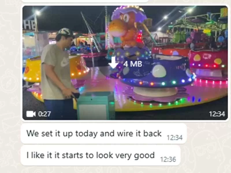 ​Dinosaur Coffee Cup Ride Received Excellent Feedback from French Polynesia Customer