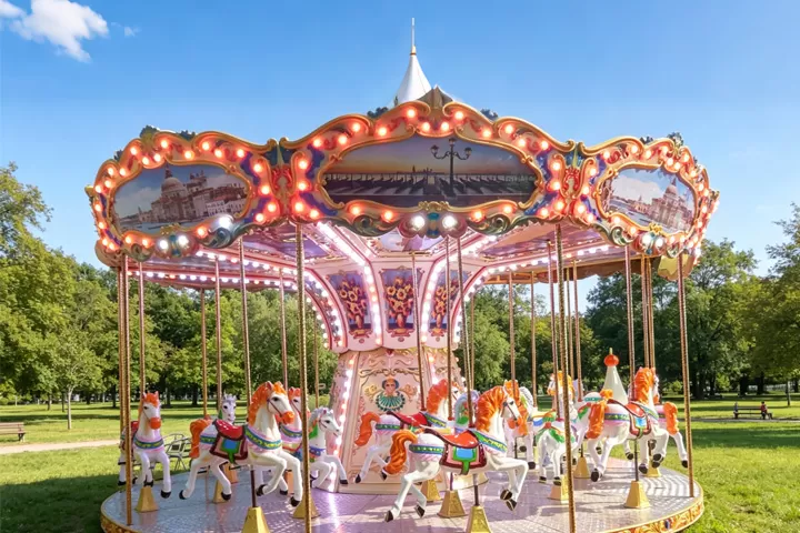 Features of 16-Seat Top-Driven Merry-Go-Round